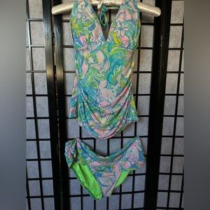 Floral Halter Neck Swimsuit